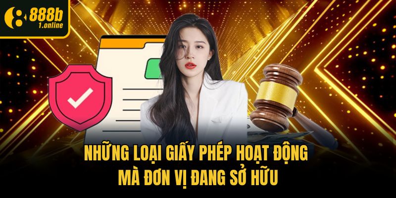 Những loại giấy phép hoạt động mà đơn vị đang sở hữu